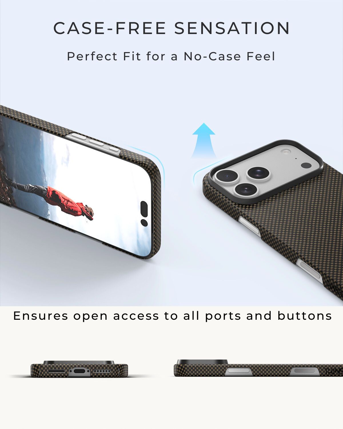 iPhone 17 Pro Max Case - Super Thin | Aramid Fiber | MagSafe - Brown|Black